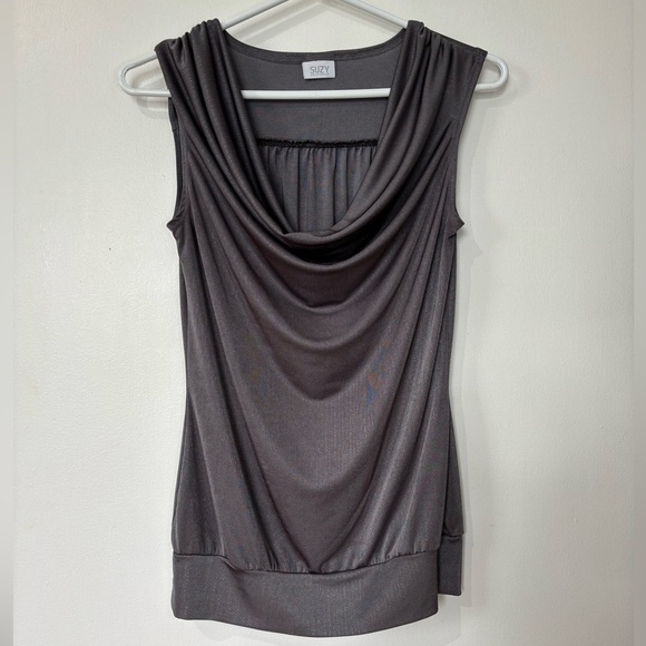 🎉4/30$🎉 Suzy Shier Drape Cowl Neck Top - Size Small - Picture 1 of 4